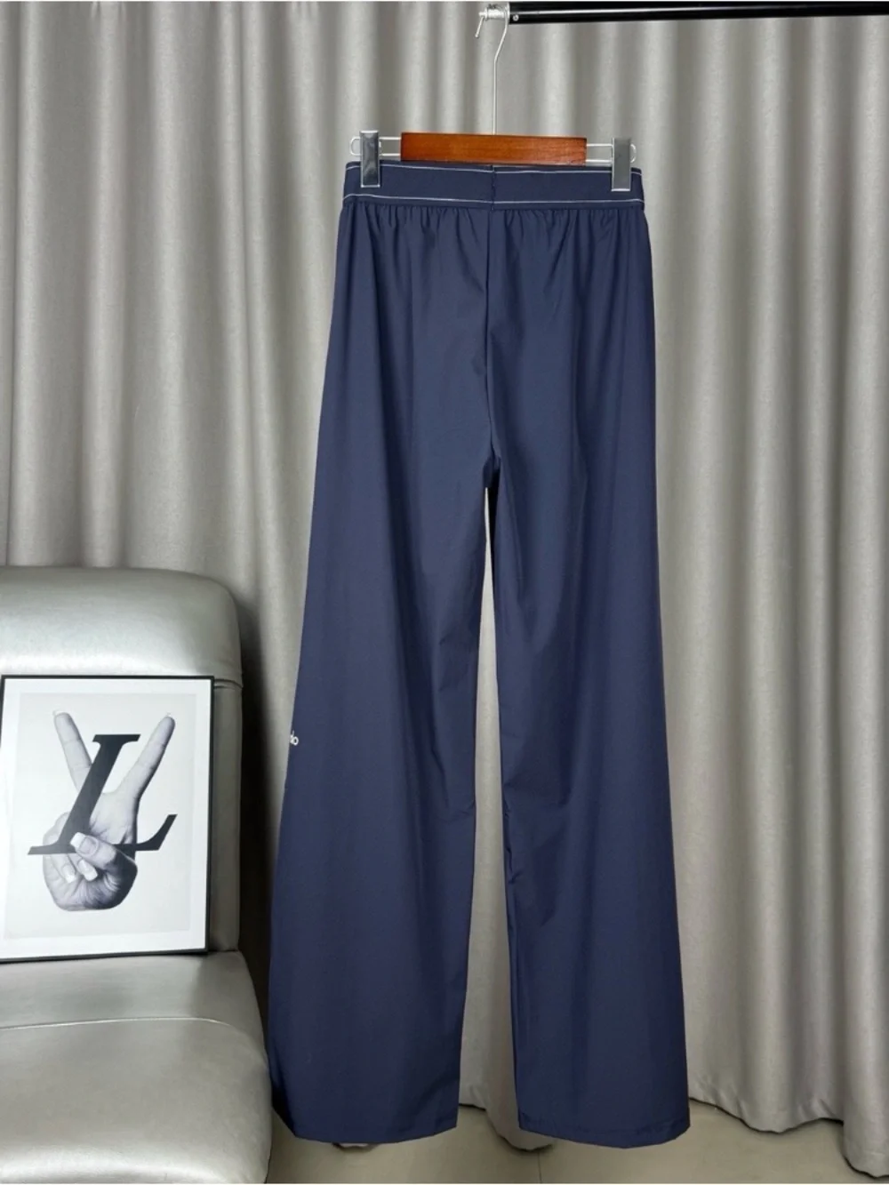 ALO Yoga Navy Wide-Leg Lounge Pants